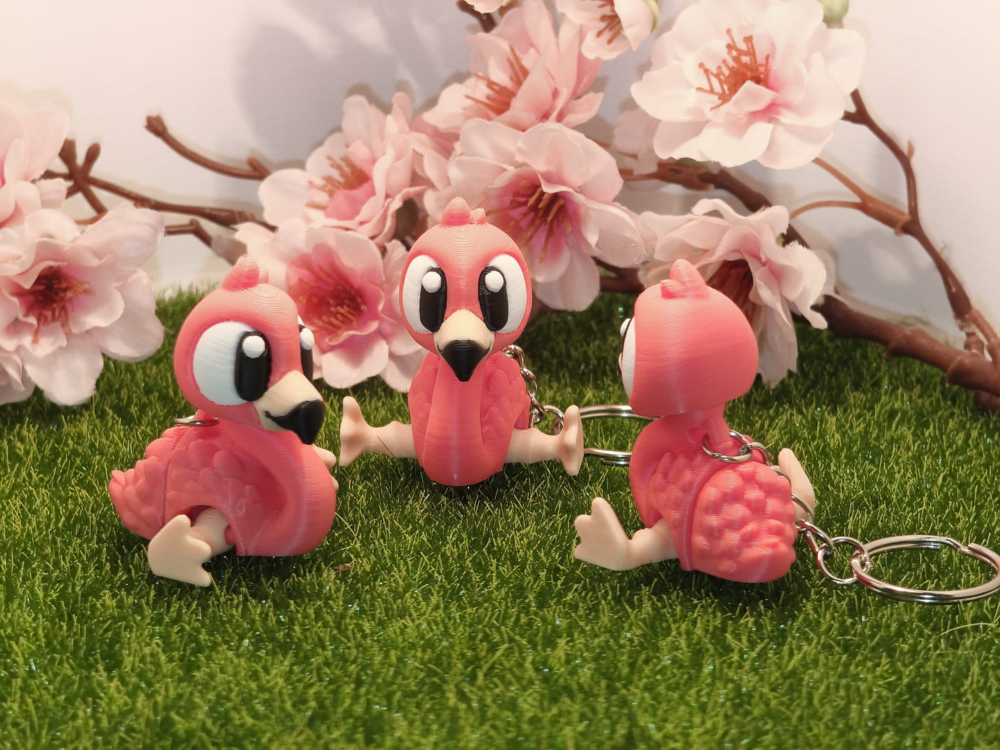 3D-gedruckter Schlüsselanhänger Flamingo