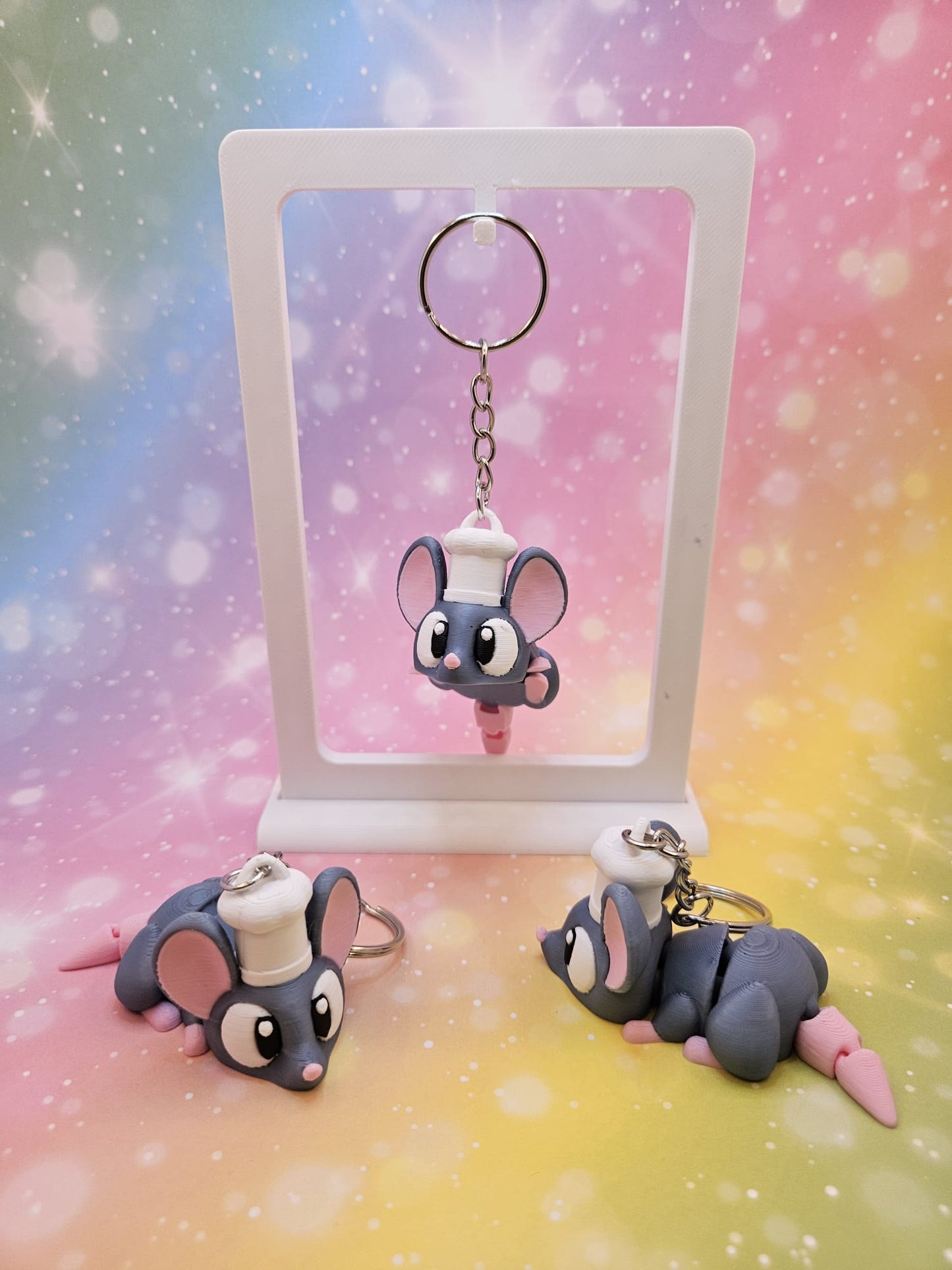 3D-gedruckter Schlüsselanhänger „Maus"