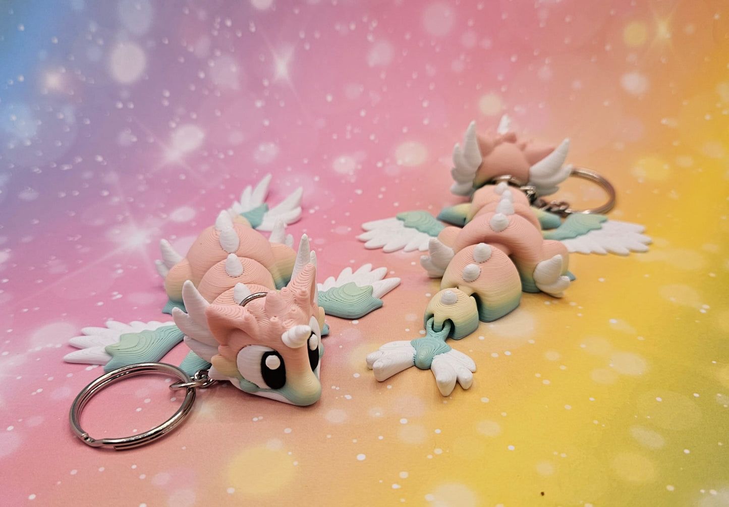 Flexi-Drache "Einhorndrachen" als Schlüsselanhänger