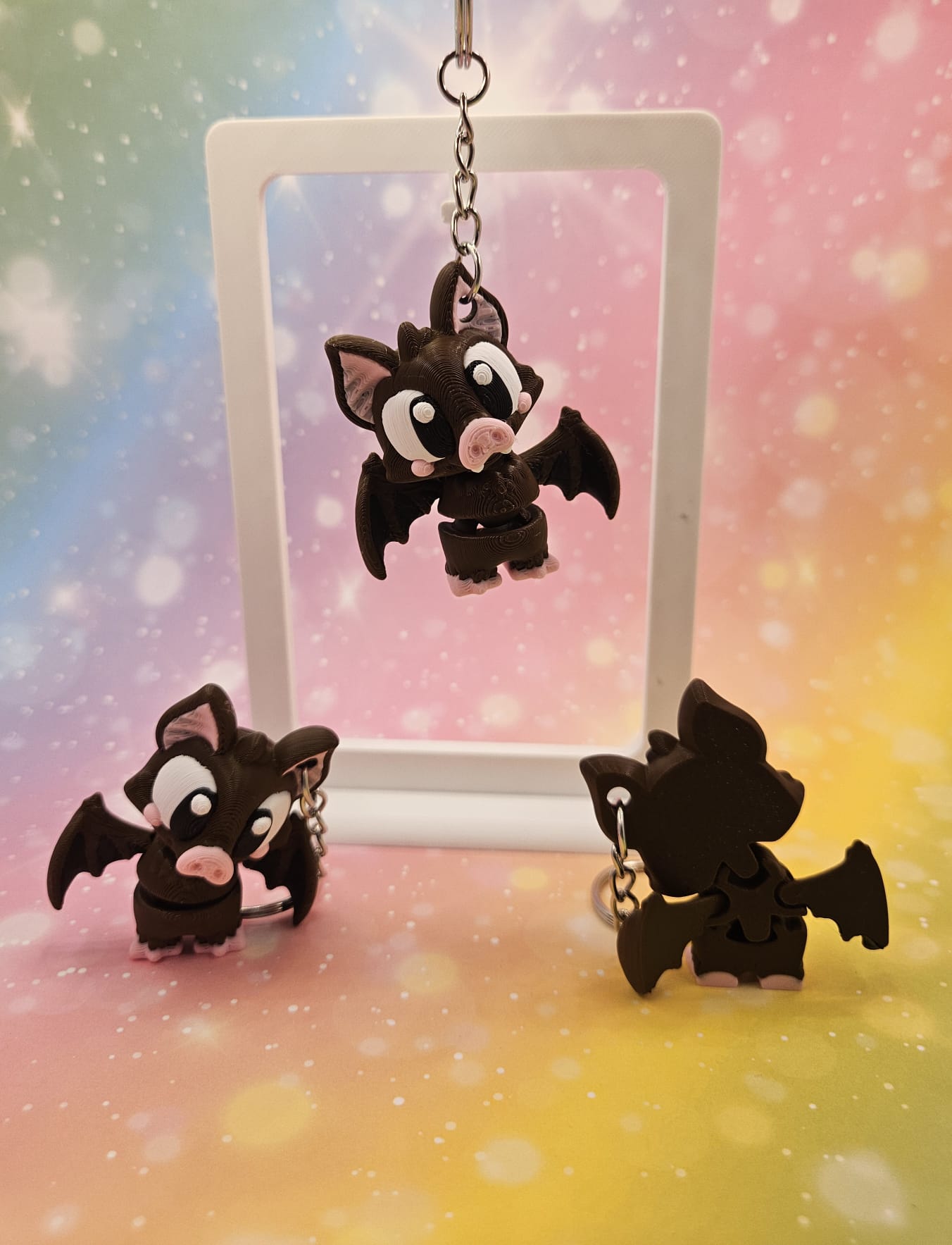 3D-gedruckter Schlüsselanhänger "Fledermaus"