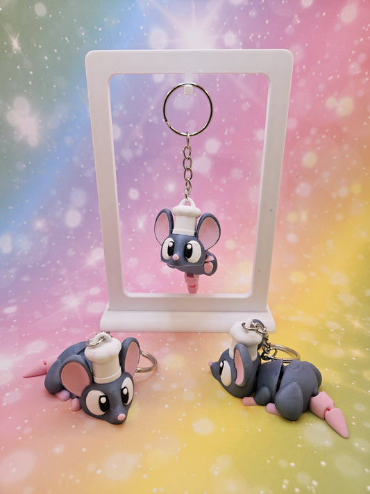 3D-gedruckter Schlüsselanhänger „Maus"