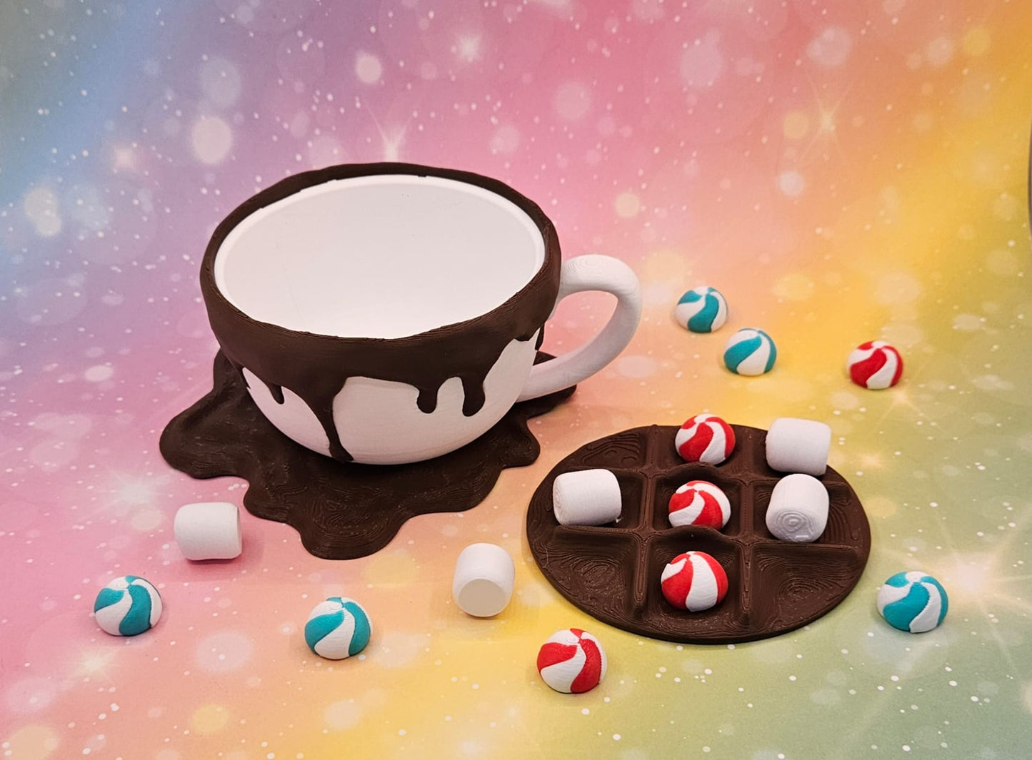 3D-gedrucktes Tic-Tac-Toe „Hot Chocolate“