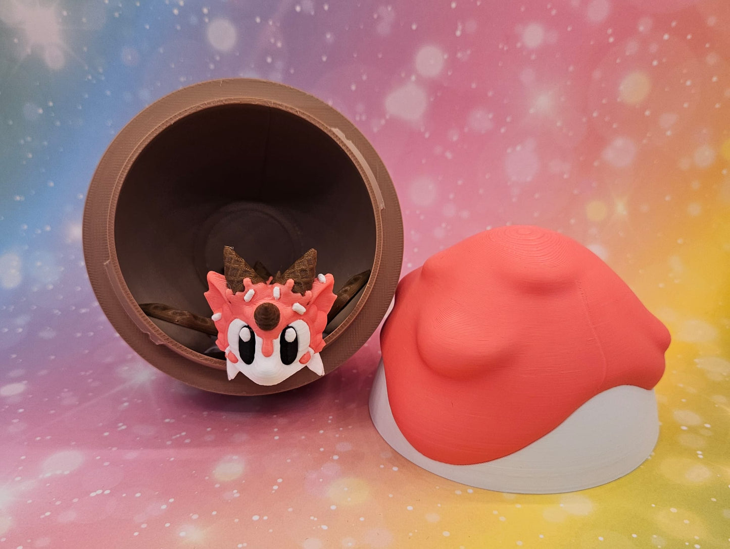 Waffeleisdrachen mit Ei