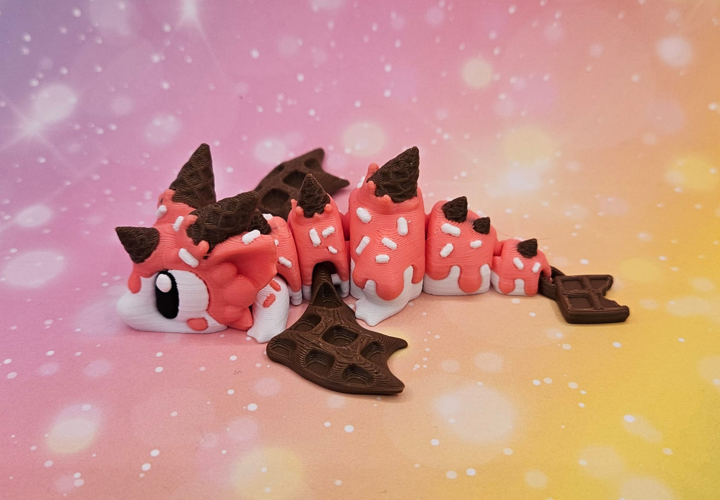 Waffeleisdrachen mit Ei