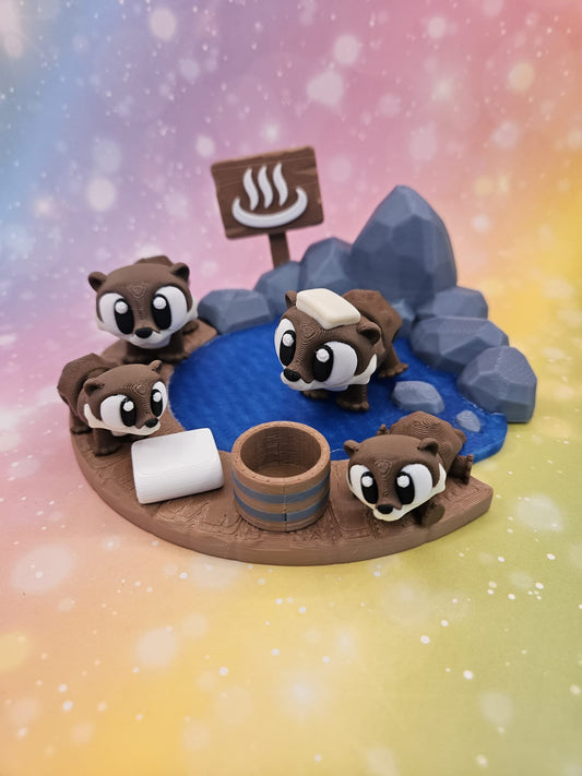 3D-gedrucktes Diorama „Otter Heiße Quelle“