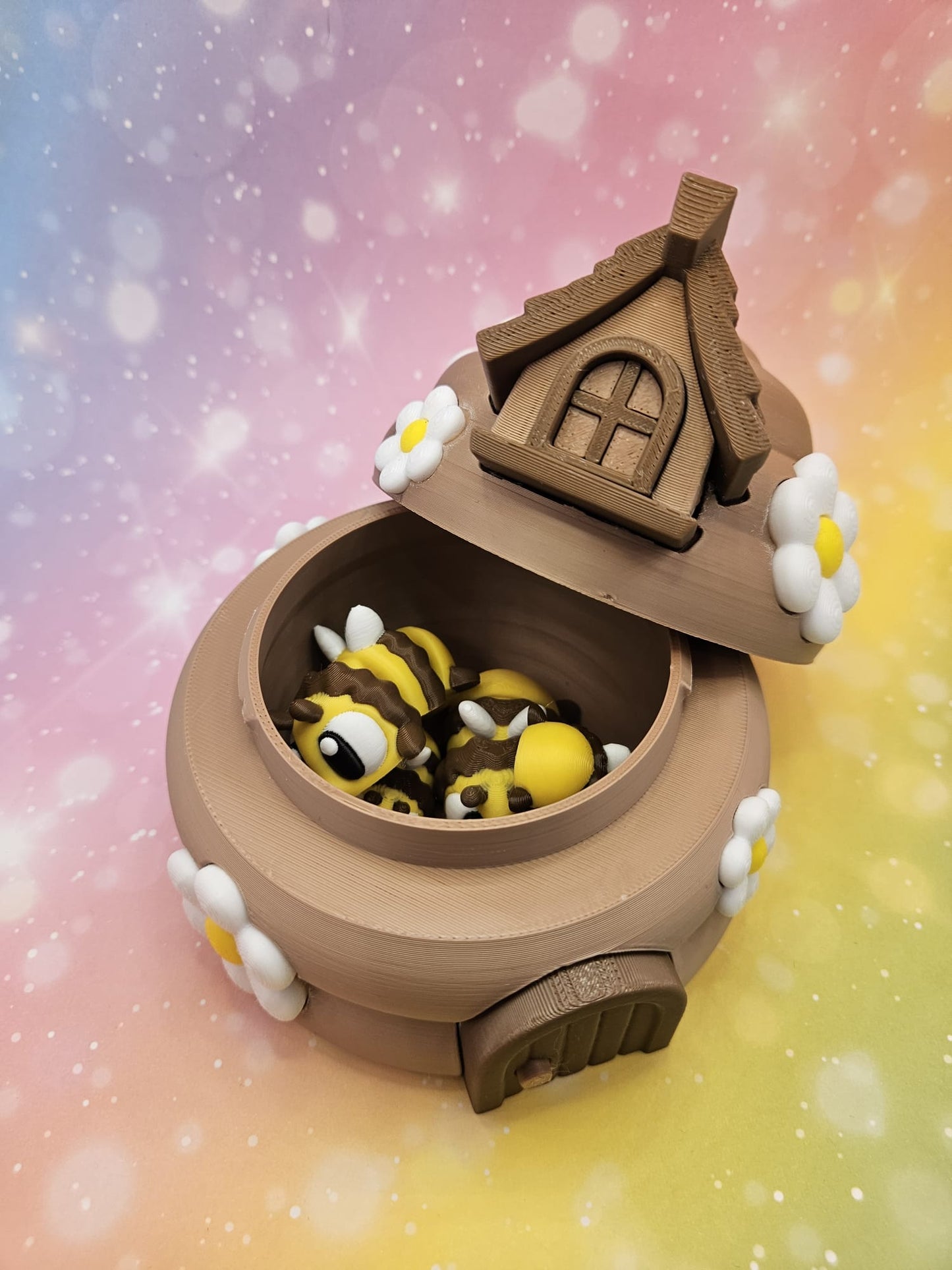 3D-gedruckter Bienenstock mit Bienen-Set