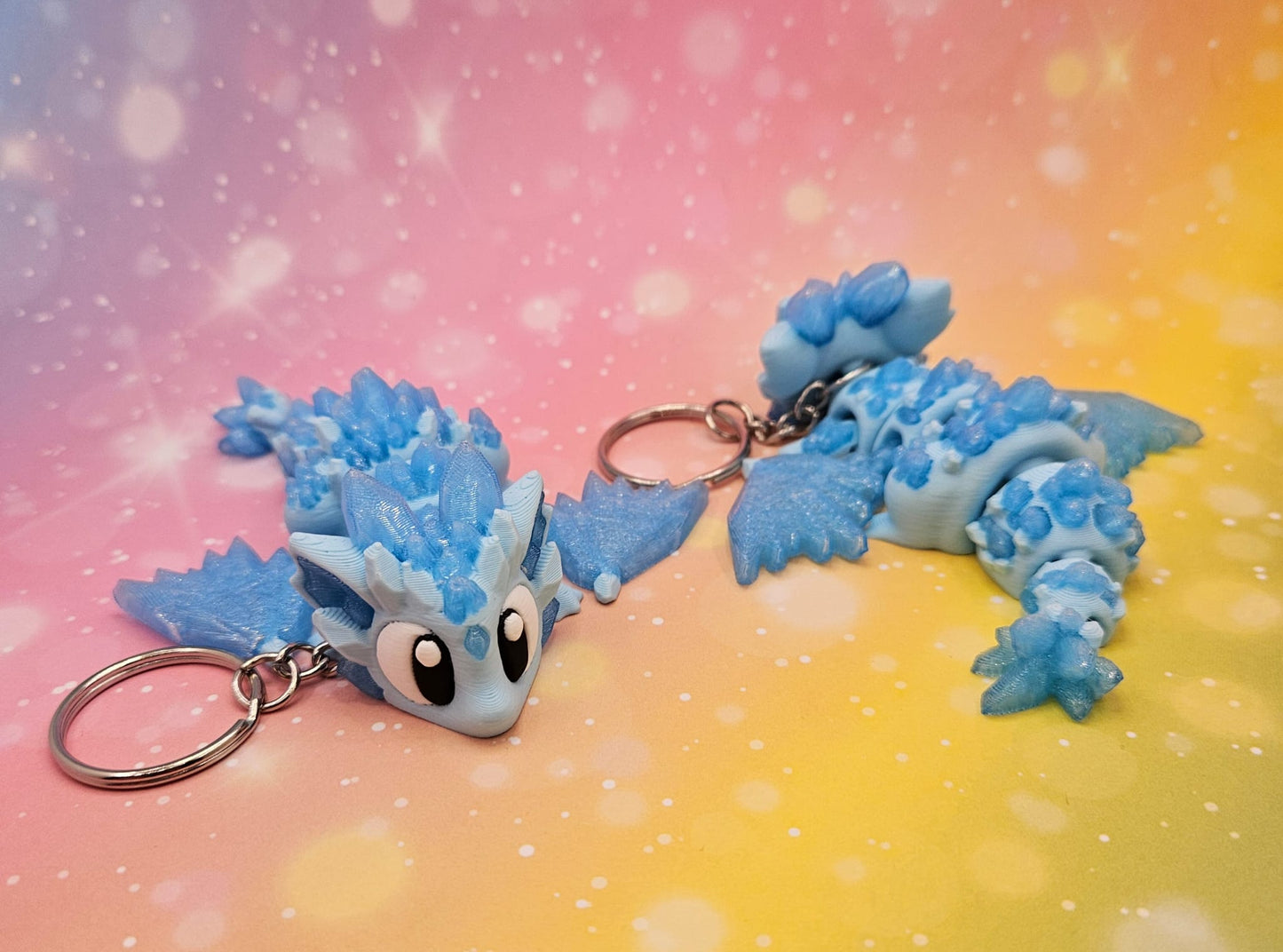 Flexi-Drache "Kristalldrachen" als Schlüsselanhänger