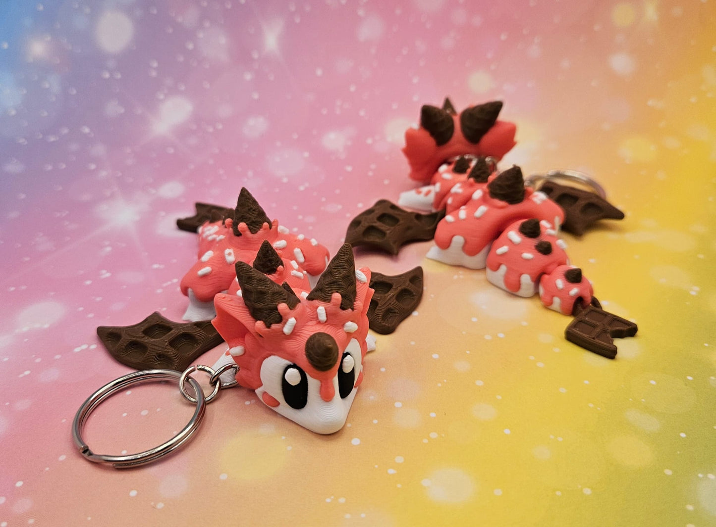 Flexi-Drache "Waffeldrachen" als Schlüsselanhänger