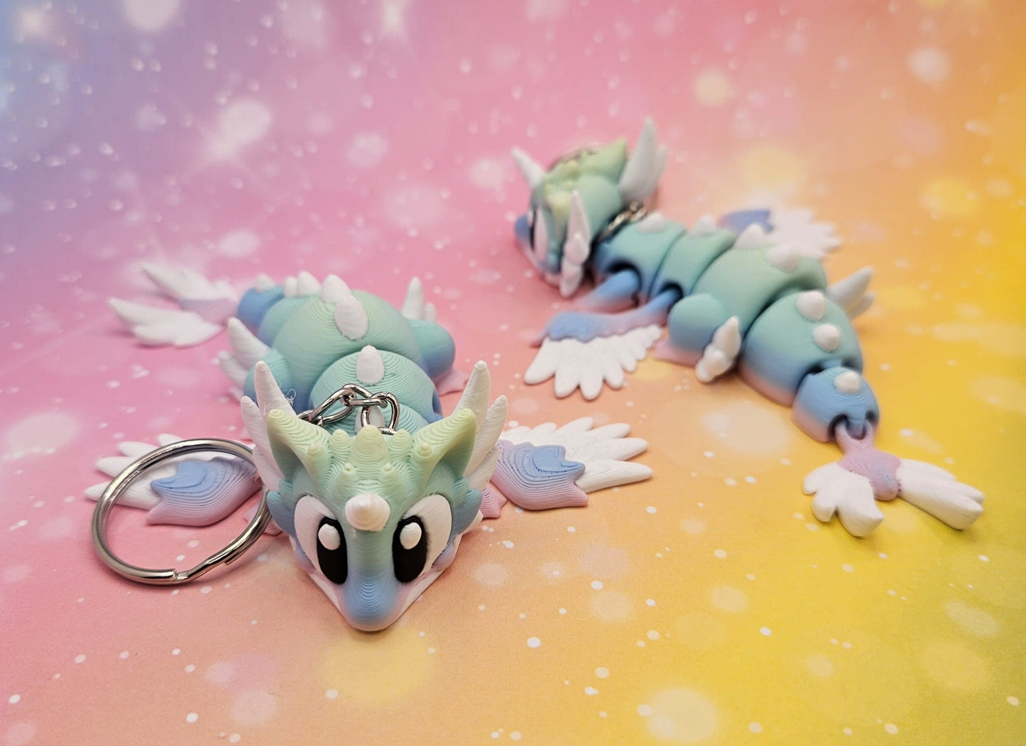 Flexi-Drache "Einhorndrachen" Farbwechsel als Schlüsselanhänger