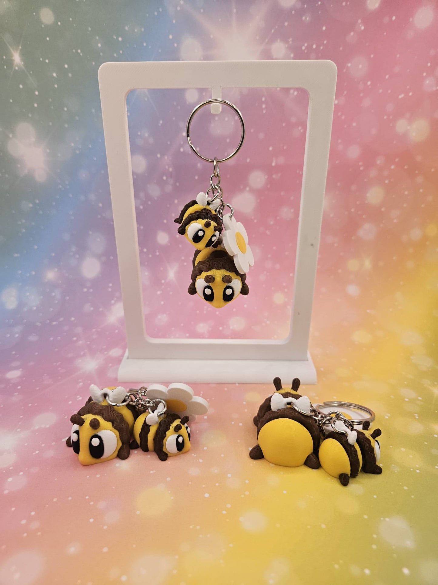 3D-gedruckter Schlüsselanhänger "Bienenpaar"