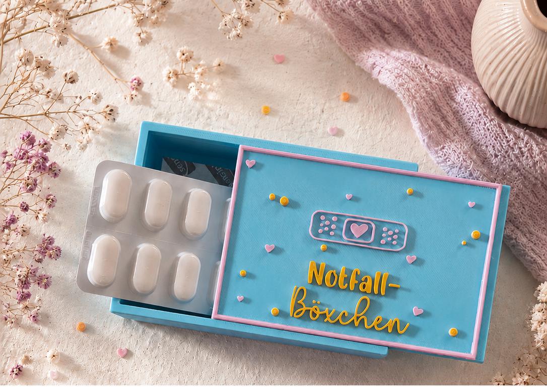 3D-gedruckte Notfall-Box & MiMiMi-Dose – Praktische Aufbewahrung für Pflaster & Tabletten