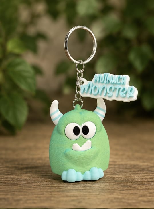 Mutmachmonster Schlüsselanhänger – 3D-gedruckter Glücksbringer & Mutmacher