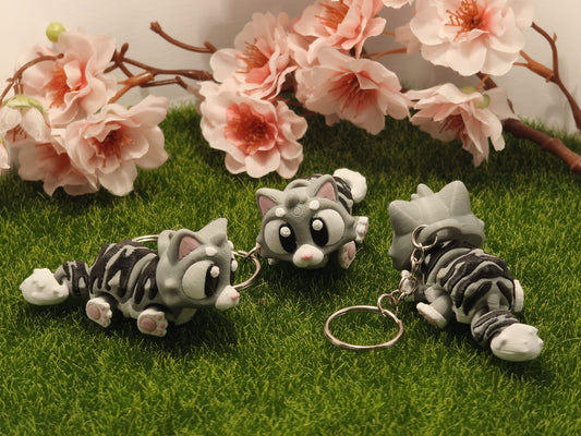 3D-gedruckter Schlüsselanhänger Katze