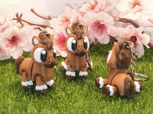 3D-gedruckter Schlüsselanhänger Pferd